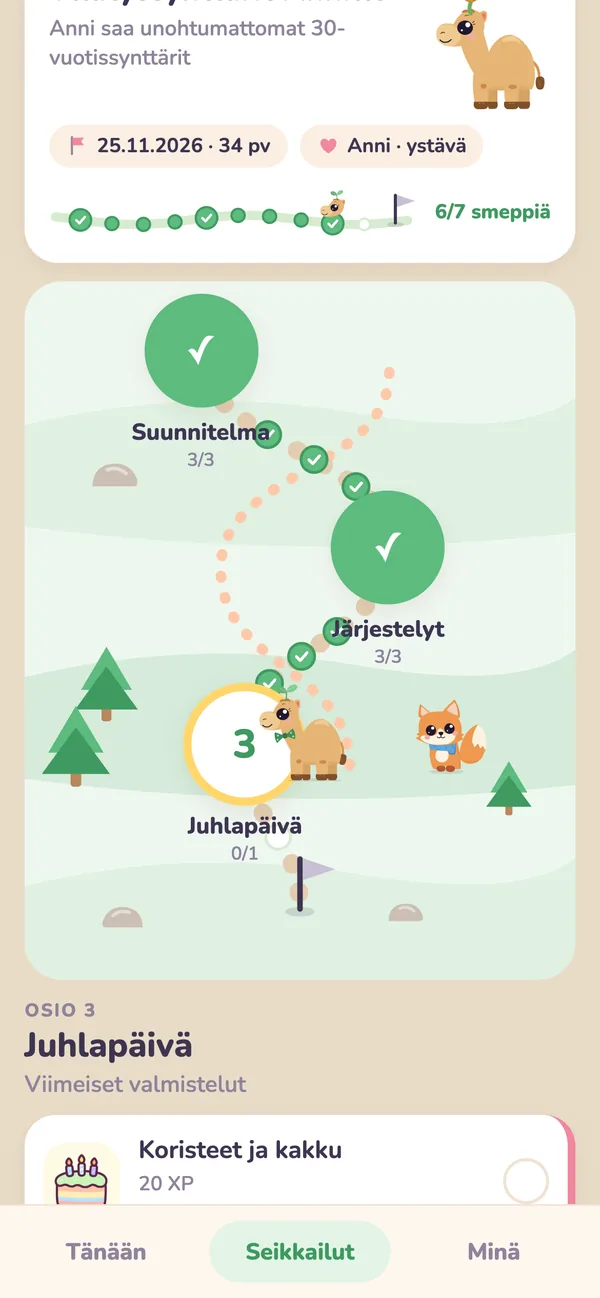 Seikkailun kartta Smepsissä